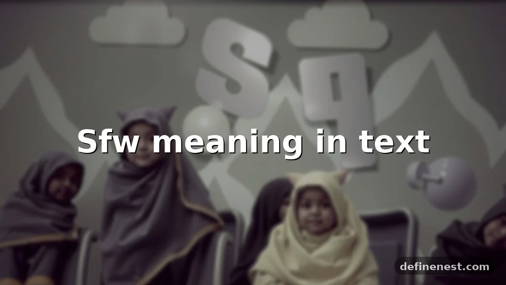 sfw meaning in text