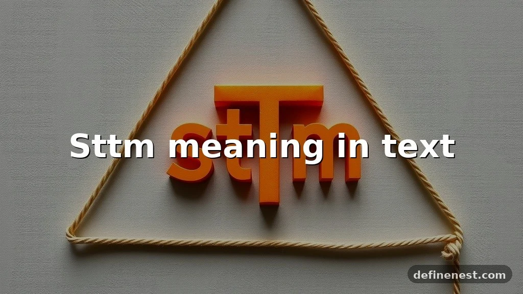 sttm meaning in text