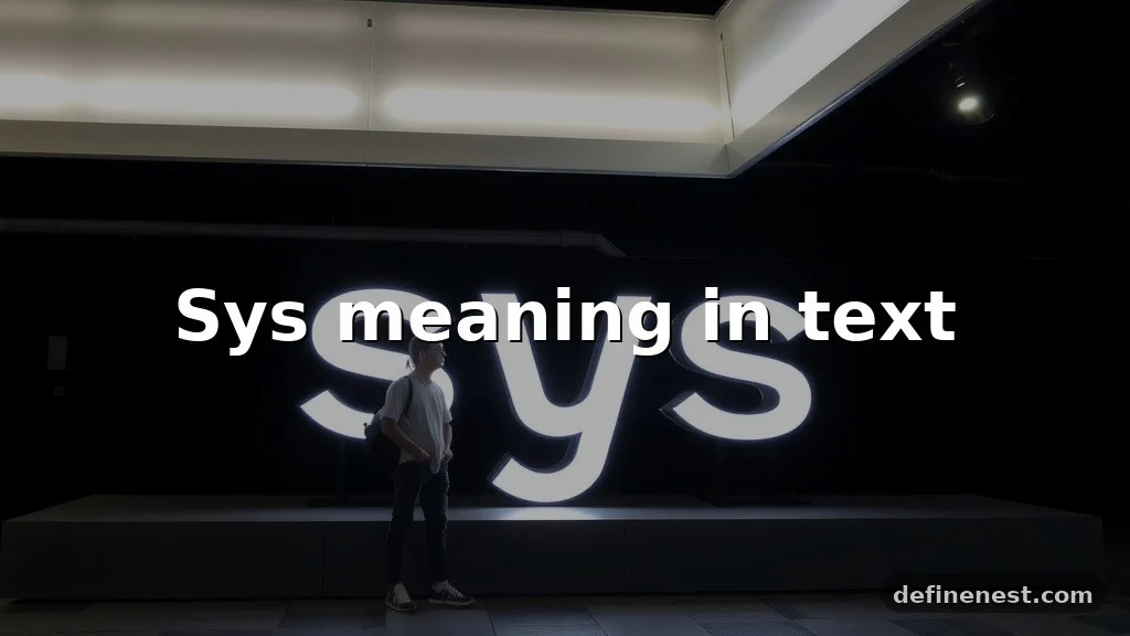 sys meaning in text