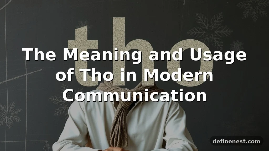 tho meaning in text