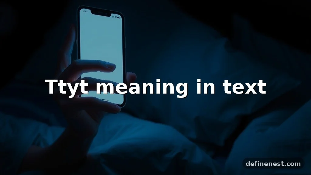 ttyt meaning in text