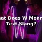 w meaning in text
