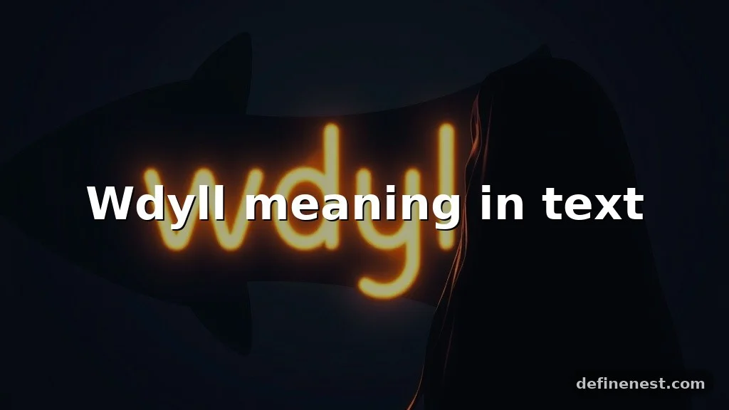 wdyll meaning in text