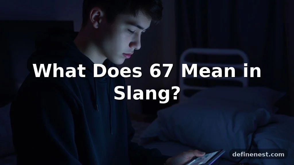 what does 67 mean in slang
