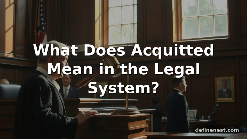 what does acquitted mean