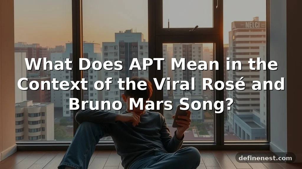 what does apt mean in korean