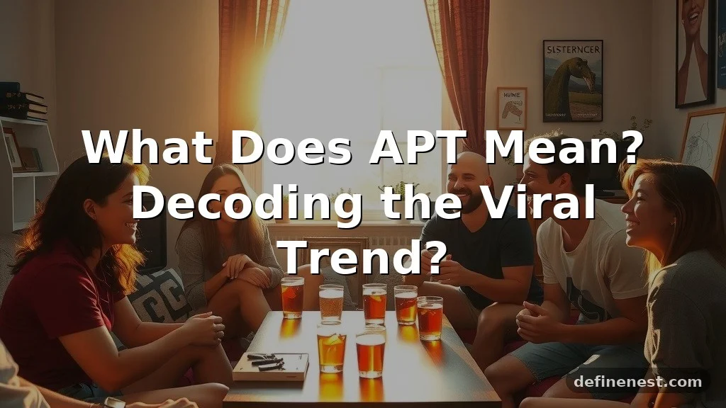 what does apt mean in the song