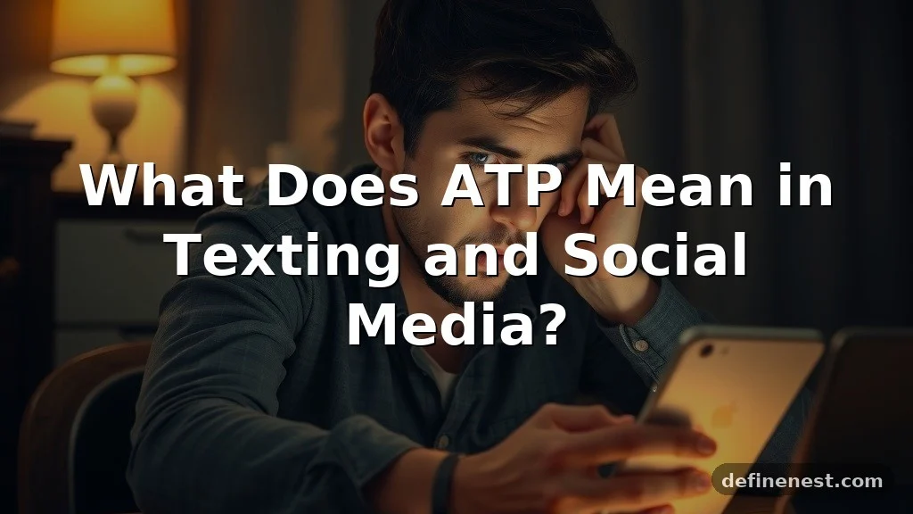 what does atp mean in text