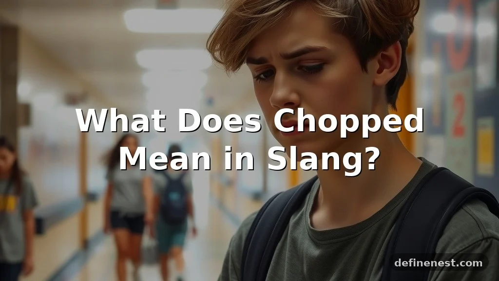 what does chopped mean in slang