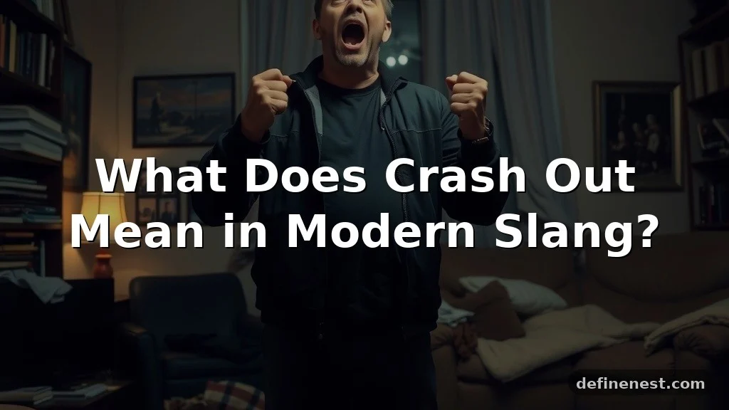 what does crash out mean