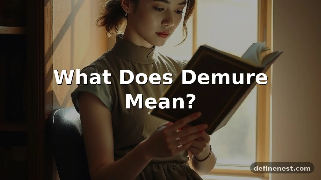 what does demure mean