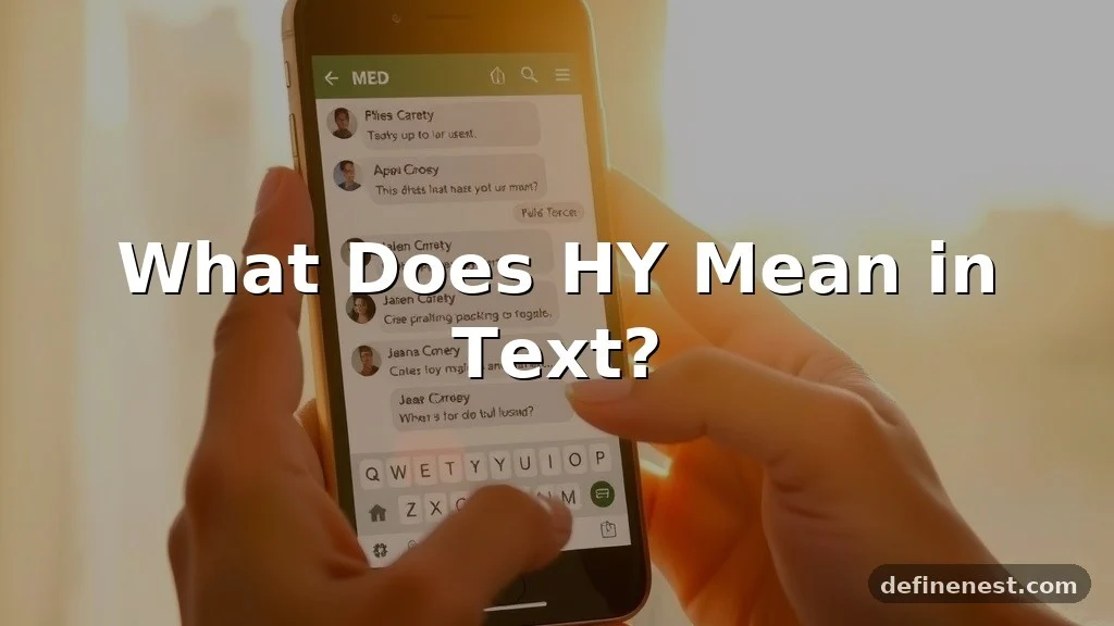 what does hy mean in text