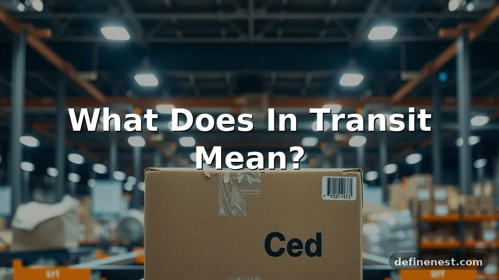 what does in transit mean