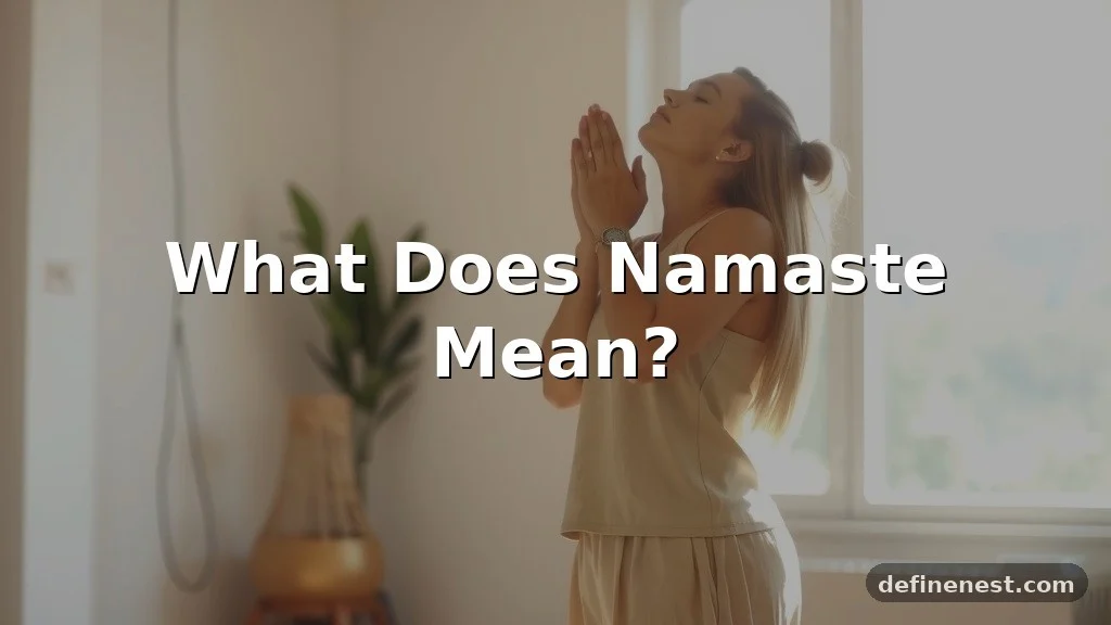 what does namaste mean