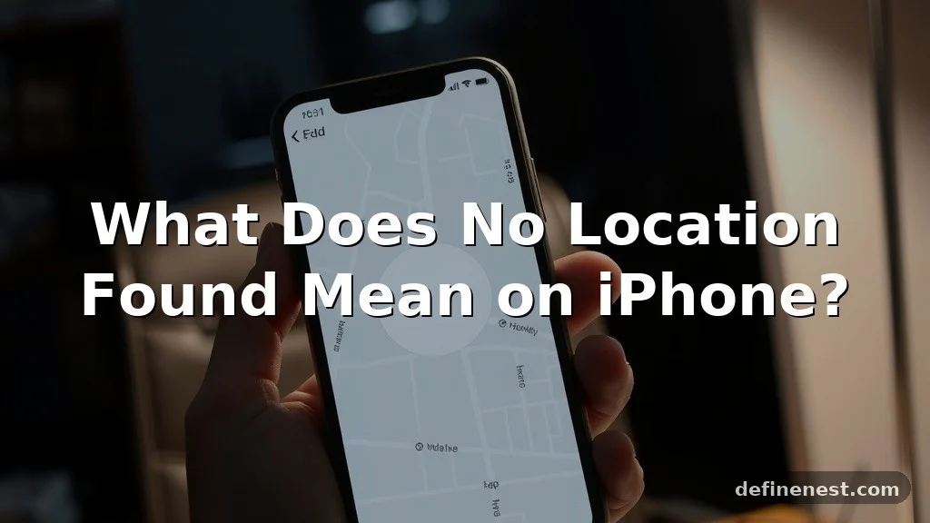 what does no location found mean