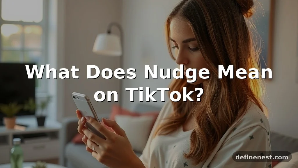 what does nudge mean on tiktok