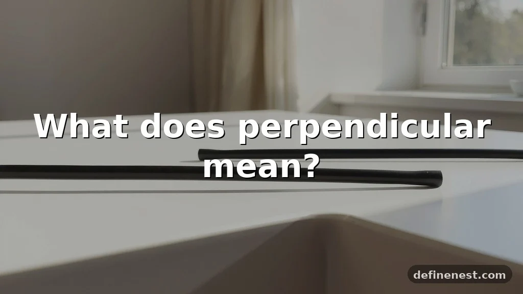 what does perpendicular mean