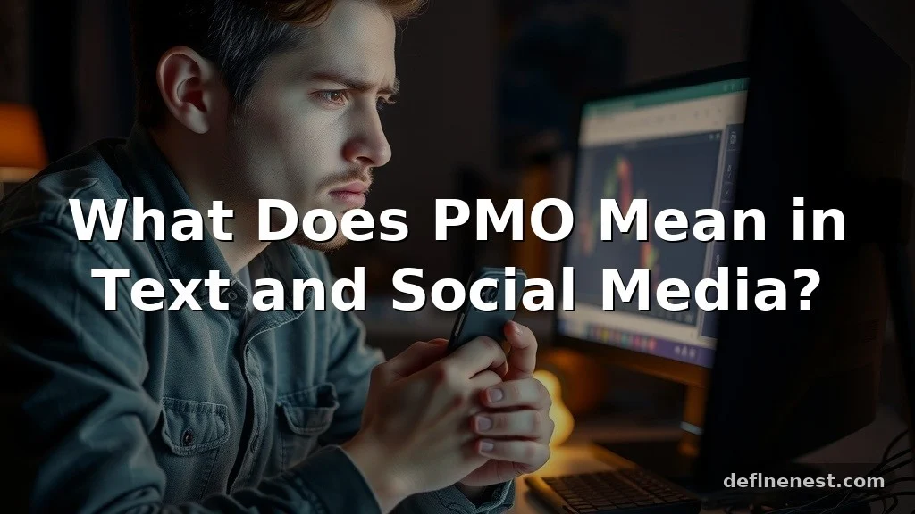 what does pmo mean in text