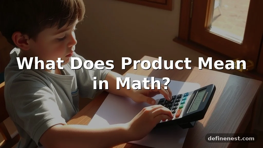 what does product mean in math
