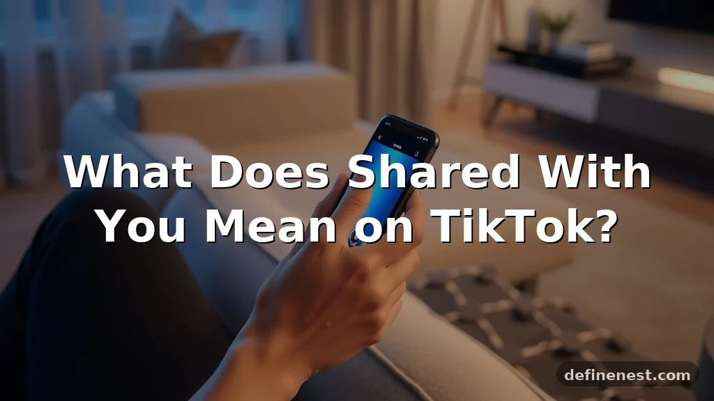 what does shared with you mean on tiktok