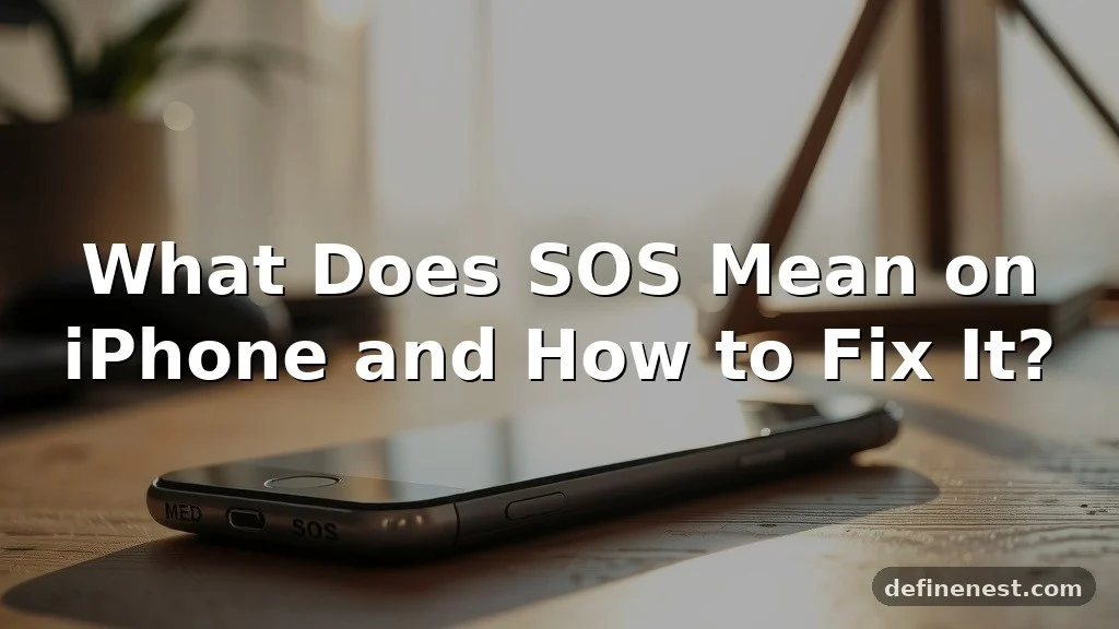 what does sos mean on iphone