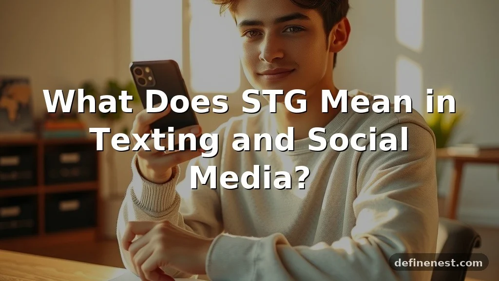what does stg mean
