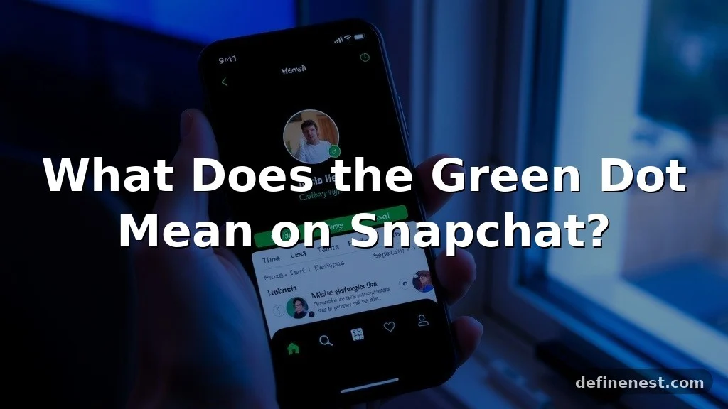 what does the green dot mean on snapchat
