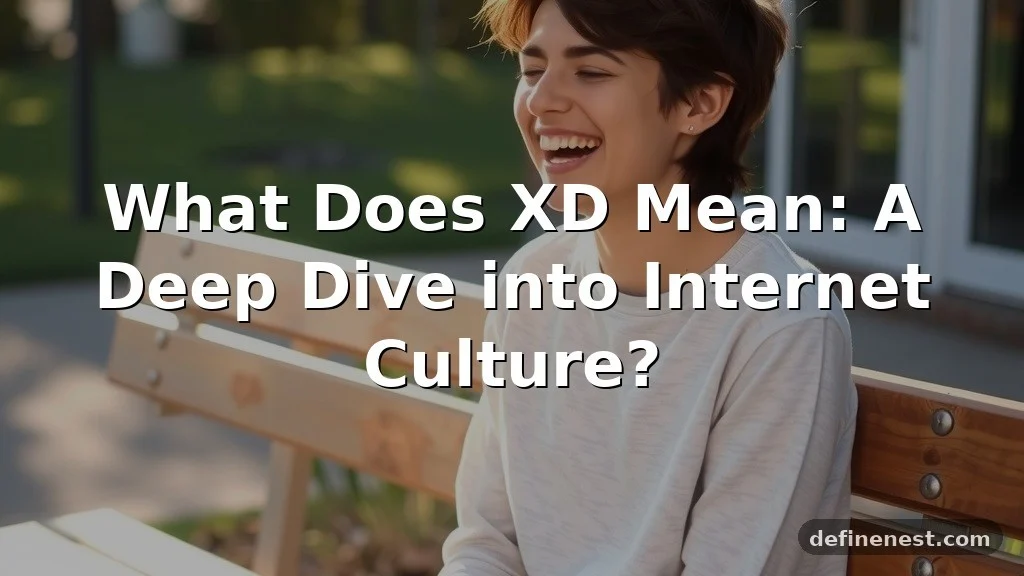 what does xd mean