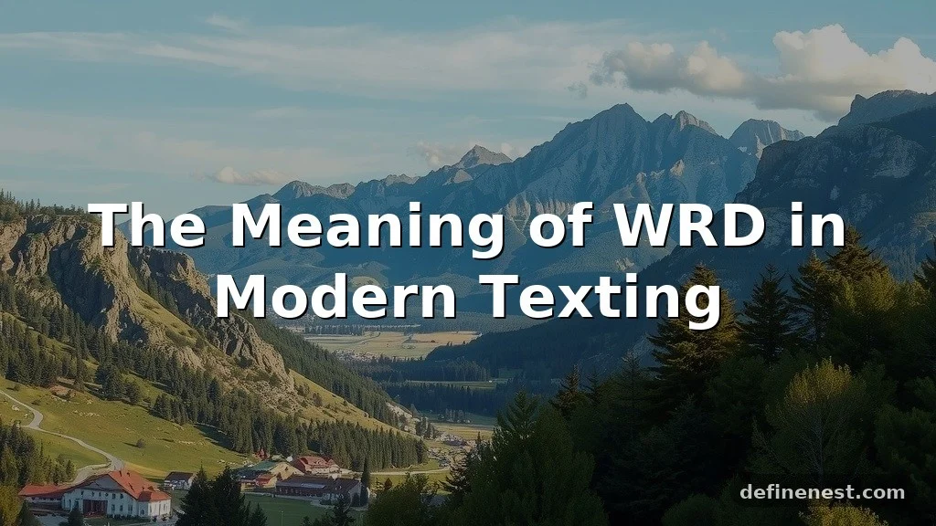 wrd meaning in text