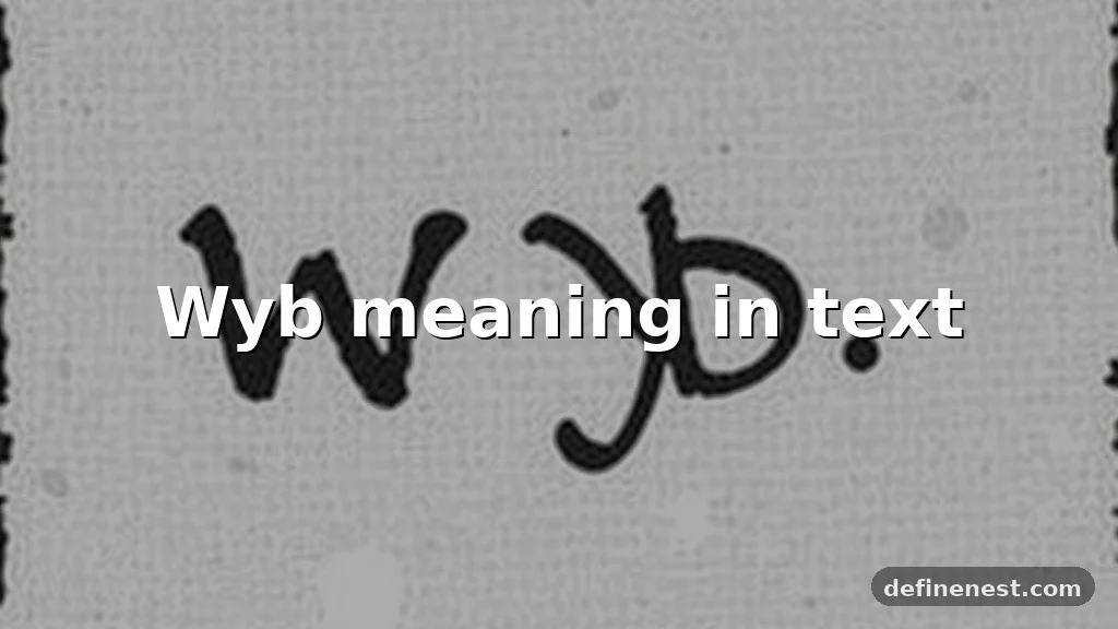 wyb meaning in text