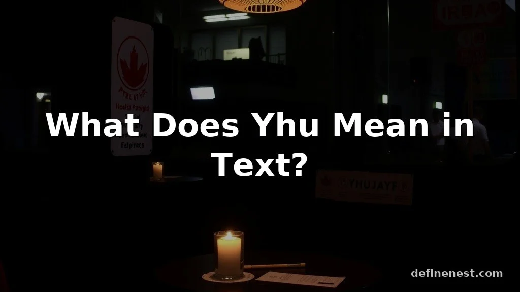 yhu meaning in text