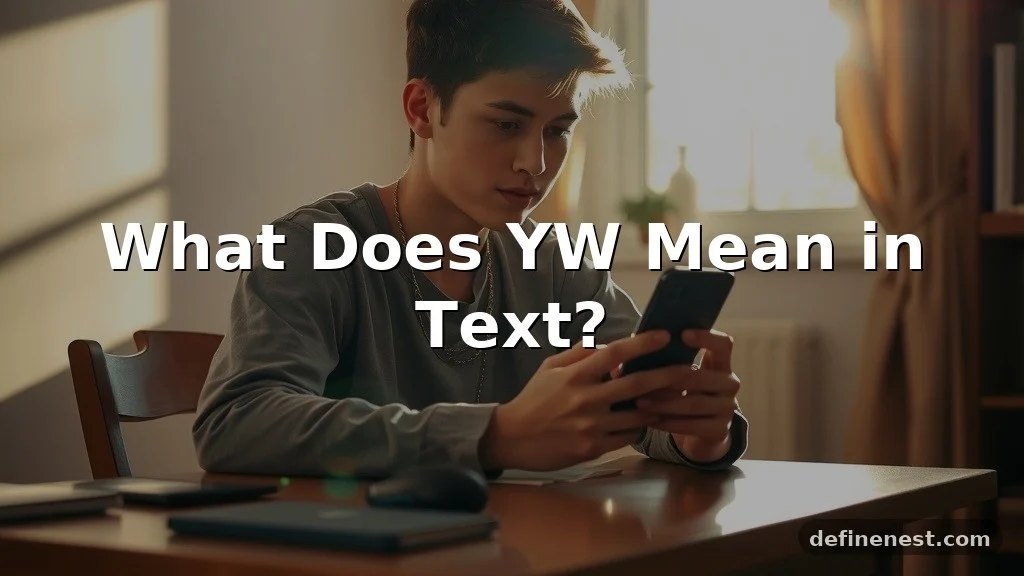 yw meaning in text 2026